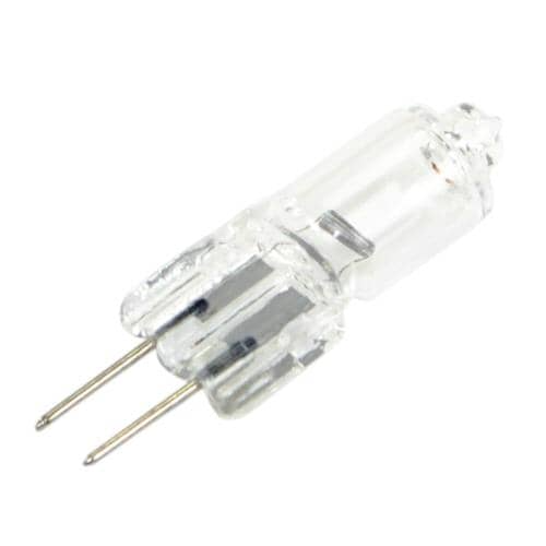 Samsung DE81-05798A 12V 20W G4 bi-pin base clear halogen light bulb for oven and range cavity lighting.