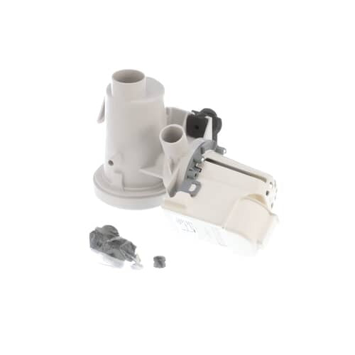Whirlpool 280187 Washing Machine Drain Pump packaged for shipping, including the pump assembly ready for installation in compatible washing machines.