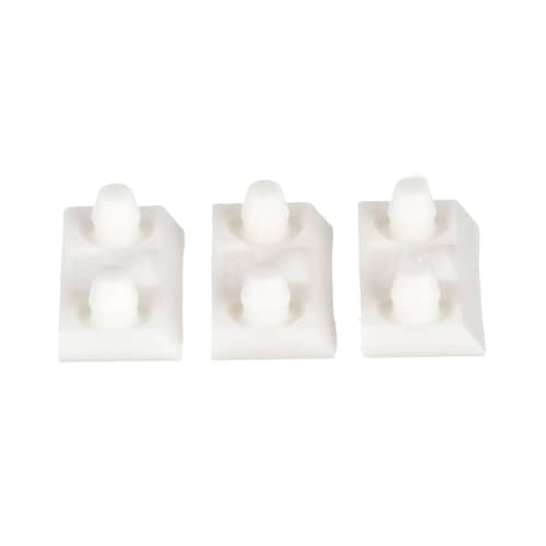 End view of the three white suspension pads highlighting their profile