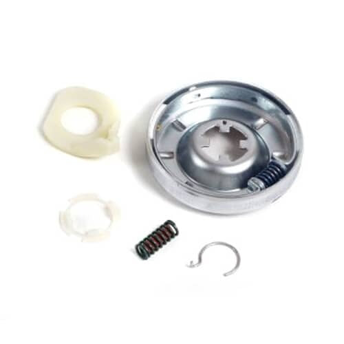 Assembled Whirlpool 285785 Washing Machine Clutch, showing the full clutch mechanism with spring, housing, and mounting components ready for installation in various compatible washing machines.