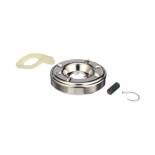 Detailed image of the Whirlpool 285785 Washing Machine Clutch components, including the metal housing, spring, and plastic pieces that work together to facilitate efficient spin cycle operation in washing machines.