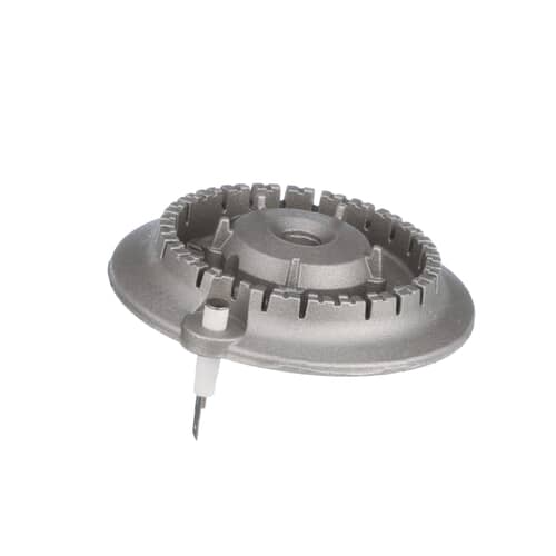 Whirlpool 74007735 Large Surface Burner Base Assembly for gas ranges, with integrated igniter electrode.