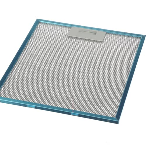 Angled view of the W10169961A vent hood filter, showing the aluminum mesh and frame.
