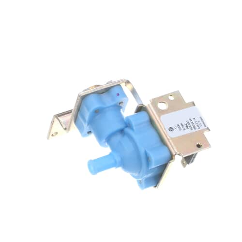 Detailed view of the Whirlpool WP4171000 Inlet Valve showing the electrical connection terminals and water inlet opening, designed for reliable water intake control in Whirlpool washing machines.