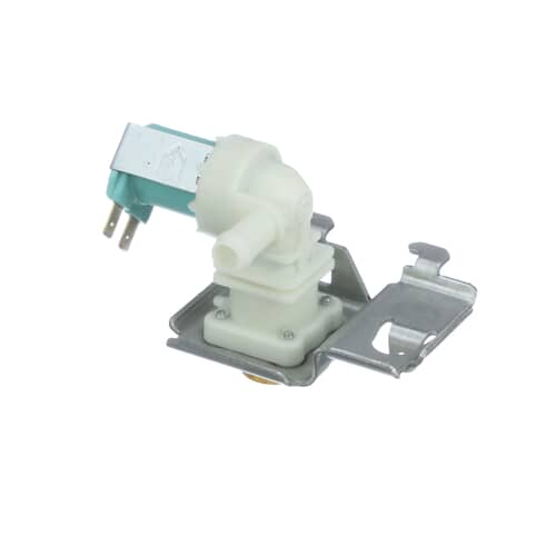 Whirlpool WP8531669 Dishwasher Water Inlet Valve assembly, showing the white plastic solenoid and water outlet.
